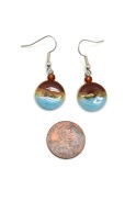 Tiny Round Glass Earrings